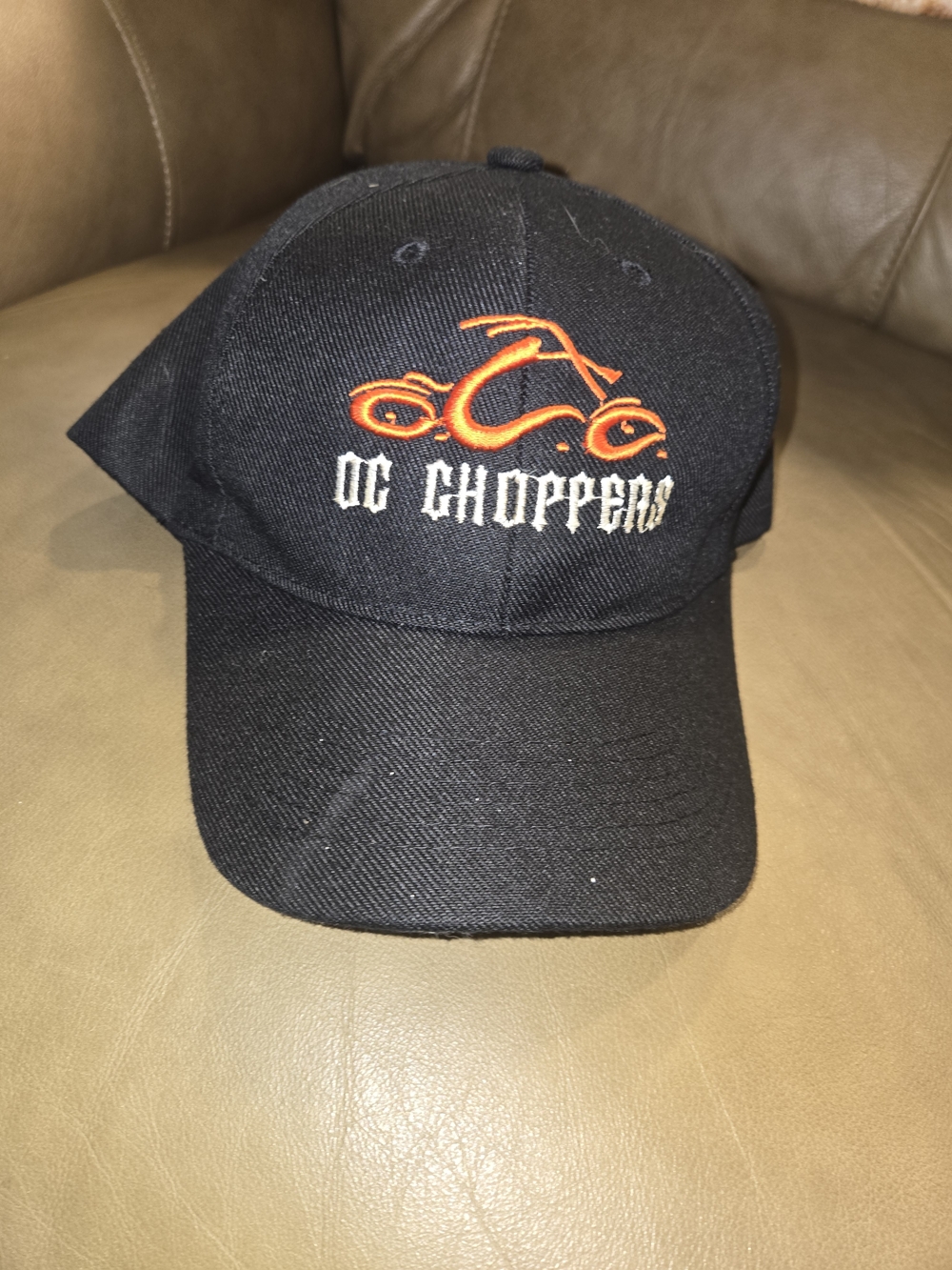 O.C.C. Black Baseball Cap with Orange Embroidered Logo